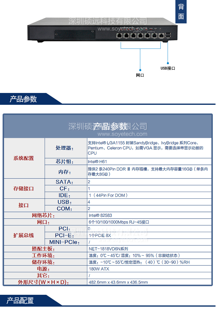 研祥1U上架主流網(wǎng)絡(luò)應用平臺NPC-8118-03