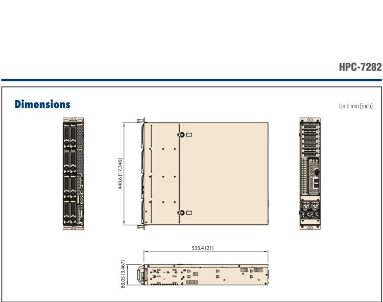 研華HPC-7282 2U 機(jī)架式機(jī)箱，適用于 Micro/ATX 服務(wù)器主板，支持8個(gè)2.5寸/3.5寸熱插拔硬盤，7個(gè)半高擴(kuò)展槽