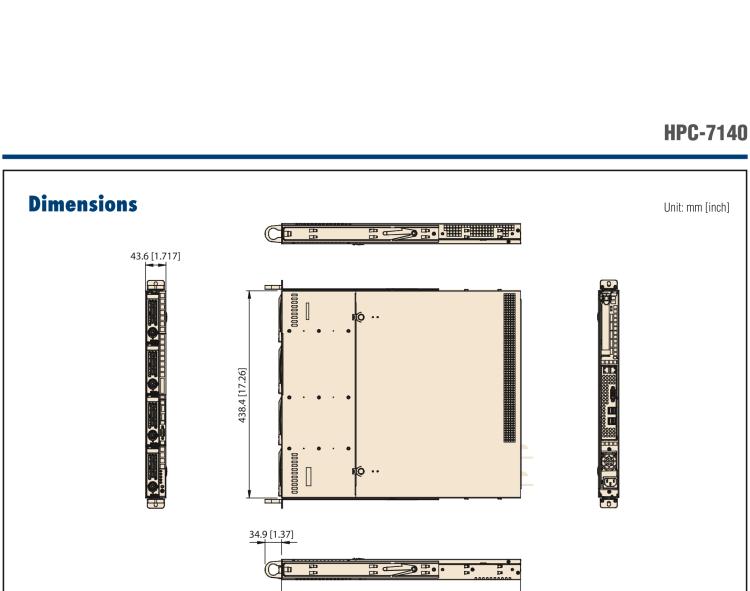 研華HPC-7140 1U 機(jī)架式服務(wù)器機(jī)箱，適用于 MicroATX/ATX 服務(wù)器主板，支持4個(gè)3.5"熱插拔盤位，1個(gè)全長/半長PCI-E x16擴(kuò)展插槽