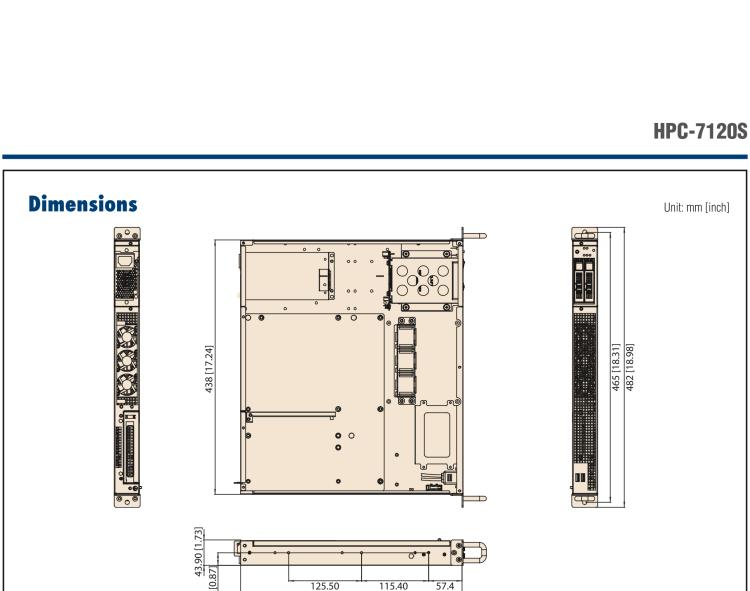研華HPC-7120S 1U 上架式服務(wù)器短機(jī)箱，適用Micro ATX/ATX 服務(wù)器主板，支持1*全高/半長(zhǎng)PCIe x16擴(kuò)展插槽
