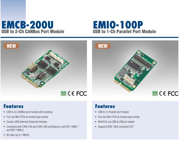研華EMIO-100P 并行模塊，1 路，USB I/F