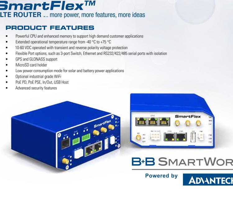 研華BB-SR30319320-SWH LTE 路由器、2E、USB、2I/O、SD、232、485、2S、W、PD、SL、 SmartWorx Hub
