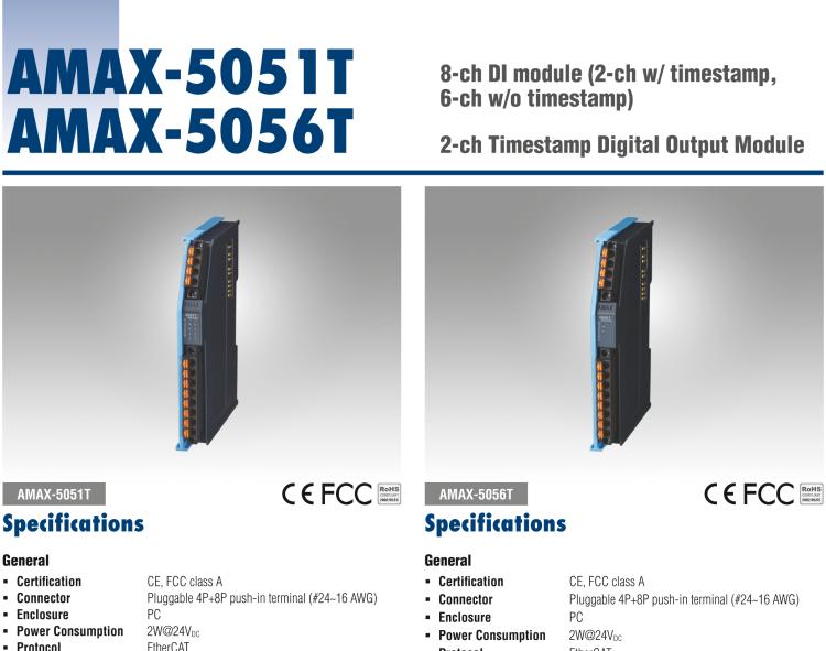 研華AMAX-5056T 2路帶時(shí)間戳數(shù)字量輸出模塊，0.3A 漏型（插片式）