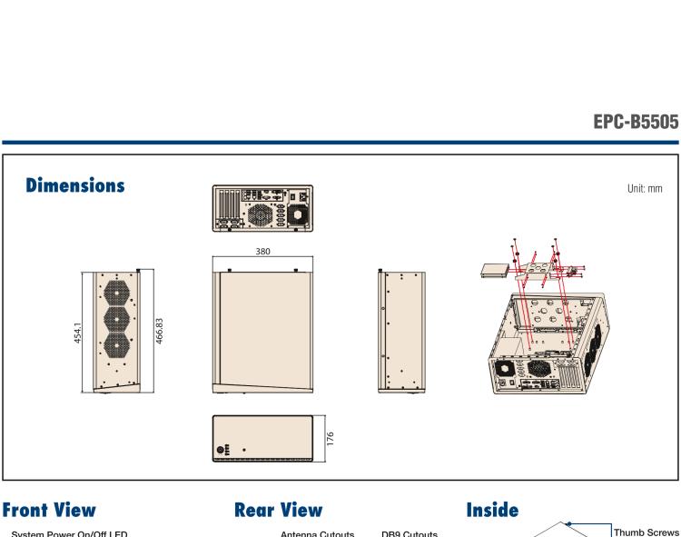 研華EPC-B5505 適配Intel? 第6/7代 Core ? i/Xeon E3系列處理器，搭載H110芯片組。標(biāo)準(zhǔn)4U上架，廣泛適用于各種行業(yè)。