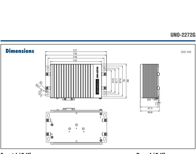 研華UNO-2272G 袖珍型嵌入式工控機(jī)，搭配Intel? Atom?處理器，1 x GbE, 2 x mPCIe, VGA/HDMI