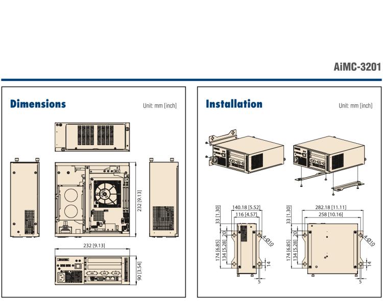 研華AIMC-3201 智能微型計(jì)算機(jī)，支持英特爾酷睿? i7/i5/i3 CPU，H81芯片組, 2個(gè)擴(kuò)展槽, 250W 80Plus 電源