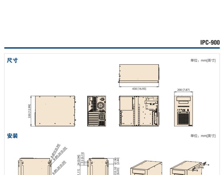 研華IPC-900 經(jīng)典款壁掛式機(jī)箱，支持ATX/uATX母板