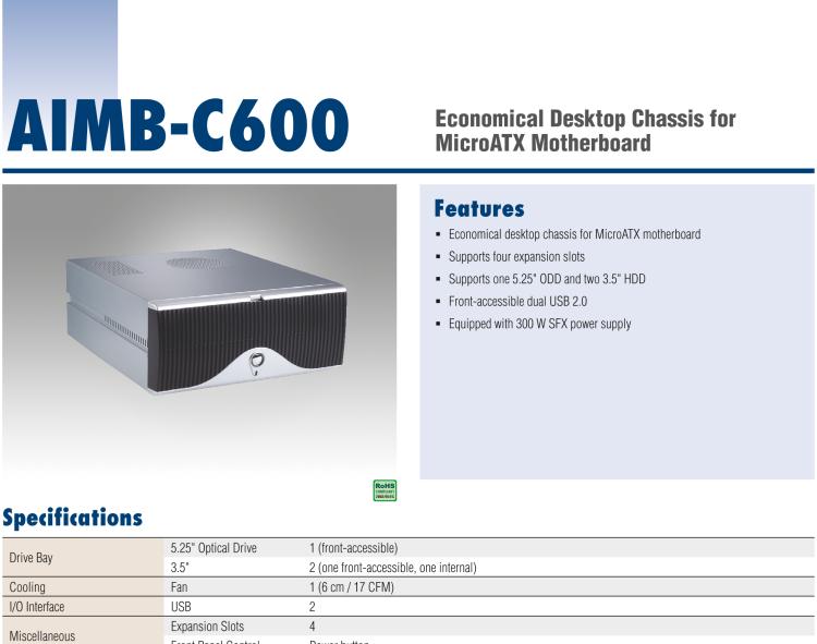 研華AIMB-C600 經(jīng)濟(jì)型臺(tái)式機(jī)箱，用于MicroATX 母板