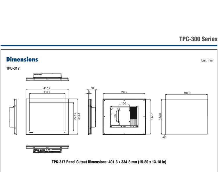 研華TPC-315 15英寸XGA TFT LED LCD觸摸屏電腦，搭載第八代Intel?Core? i3/ i5/ i7處理器，內(nèi)置8G DDR4 RAM