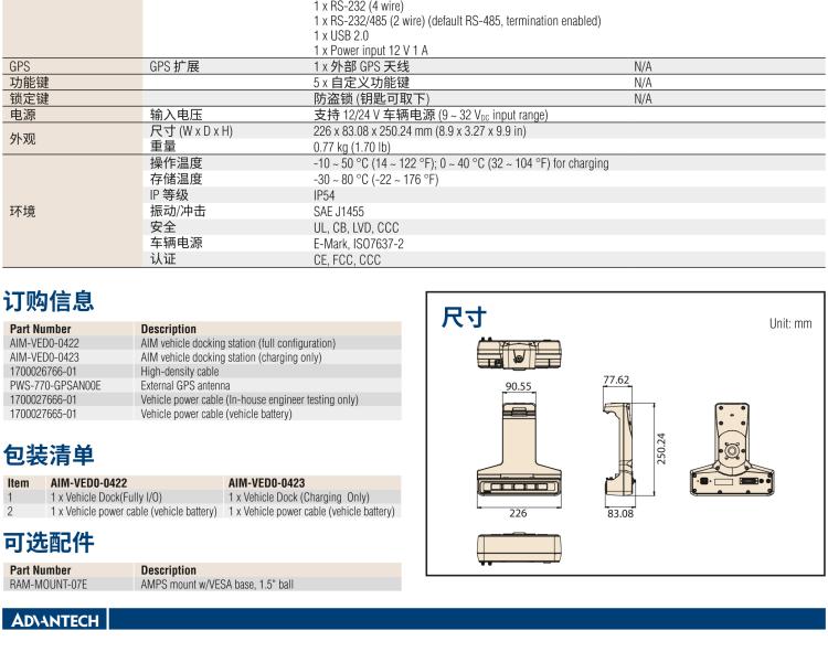 研華AIM-78H 10.1" 醫(yī)療平板電腦，搭載高通? 驍龍? 660 處理器, 安卓10