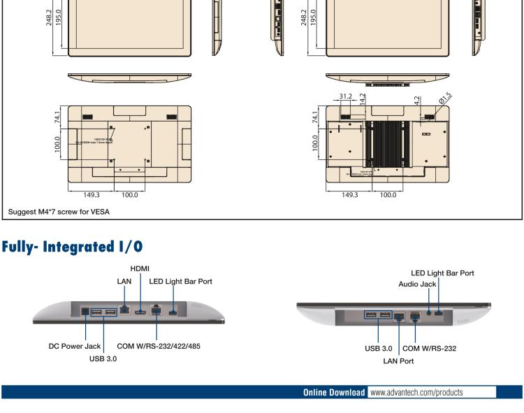 研華UTC-115H 15.6" 多功能觸控一體機(jī)，搭載 Intel? Core? i5-8365UE