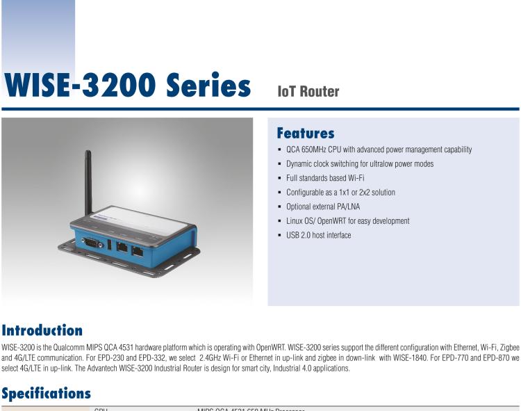 研華WISE-3270 研華EPD電子紙專用工業(yè)網(wǎng)關(guān)，以太網(wǎng)、 WIFI（AP）、4G/LTE，專為智能城市、工業(yè)4.2應(yīng)用而設(shè)計。